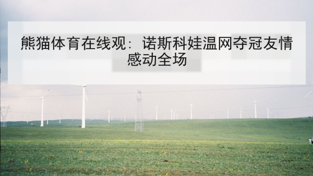 熊猫体育在线观: 诺斯科娃温网夺冠友情感动全场